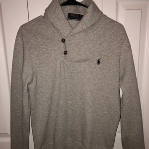 Ralph Lauren Men’s Grey Shawl Neck Sweater Size S